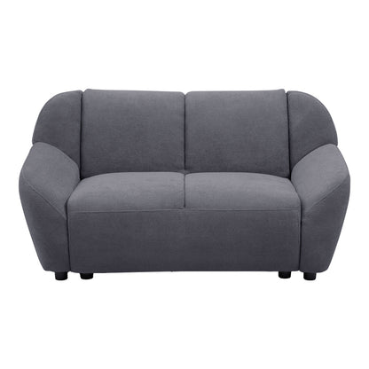 Καναπές διθέσιος Echono pakoworld ύφασμα ανθρακί 144x88x77εκ