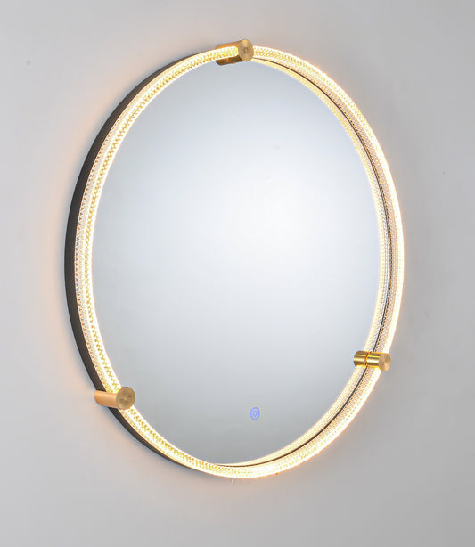 MIC-04 ΚΑΘΡΕΠΤΗΣ ΑΒ ΣΤΡΟΓΓΥΛΟΣ ΟΞΥΝΤΕ ΠΙΑΣΤΡΑΚΙΑ ΔΙΑΚΟΣΜΗΤΙΚΑ LED ΦΩΤΙΣΜΟΣ TOUCH