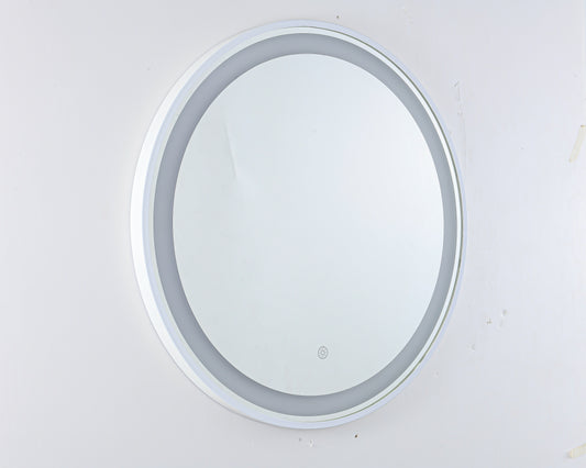 MIC-07 ΚΑΘΡΕΠΤΗΣ WH ΣΤΡΟΓΓΥΛΟΣ ΛΕΥΚΗ ΚΟΡΝΙΖΑ LED ΦΩΤΙΣΜΟ TOUCH