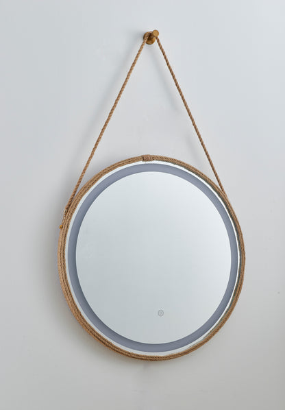 MIC-12 ΚΑΘΡΕΠΤΗΣ ΣΤΡΟΓΓΥΛΟΣ ΜΕ ΣΧΟΙΝΙ LED ΦΩΤΙΣΜΟΣ TOUCH