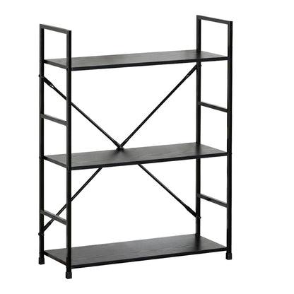 Βιβλιοθήκη-ραφιέρα Manlo pakoworld μαύρο μέταλλο 58.6x23.5x80εκ