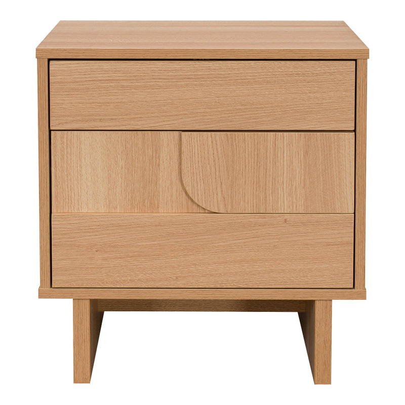Κομοδίνο Jenfia pakoworld mdf σε φυσική απόχρωση 48x39x50,5εκ