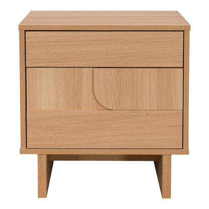Κομοδίνο Jenfia pakoworld mdf σε φυσική απόχρωση 48x39x50,5εκ