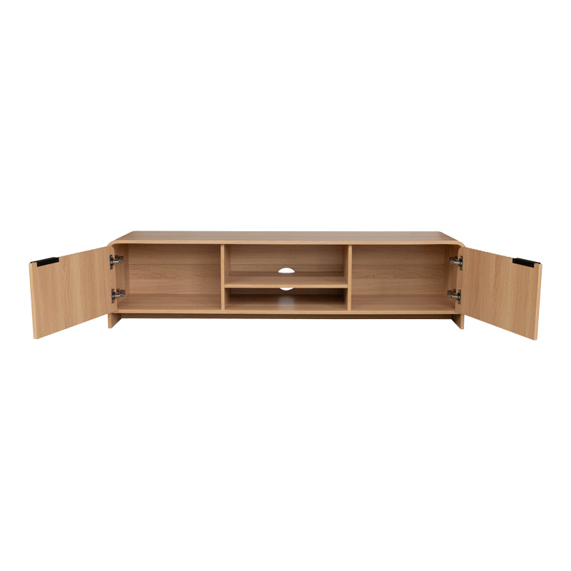 Έπιπλο τηλεόρασης Anfen pakoworld mdf σε φυσική απόχρωση 160x39x40,5εκ