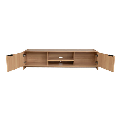 Έπιπλο τηλεόρασης Anfen pakoworld mdf σε φυσική απόχρωση 160x39x40,5εκ