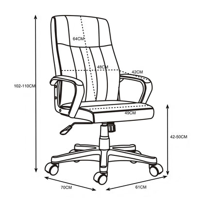 Καρέκλα γραφείου διευθυντή Roby pakoworld με pu χρώμα μαύρο