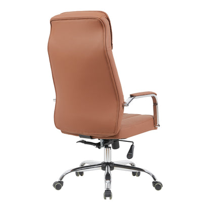 Καρέκλα γραφείου διευθυντή Morales pakoworld pu καφέ 60x70x118-124εκ