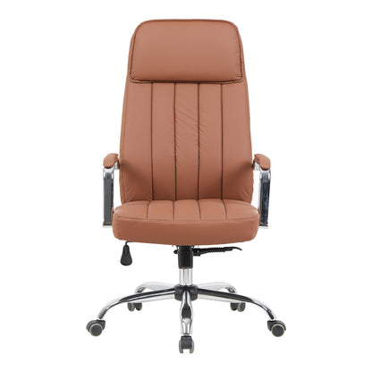 Καρέκλα γραφείου διευθυντή Morales pakoworld pu καφέ 60x70x118-124εκ
