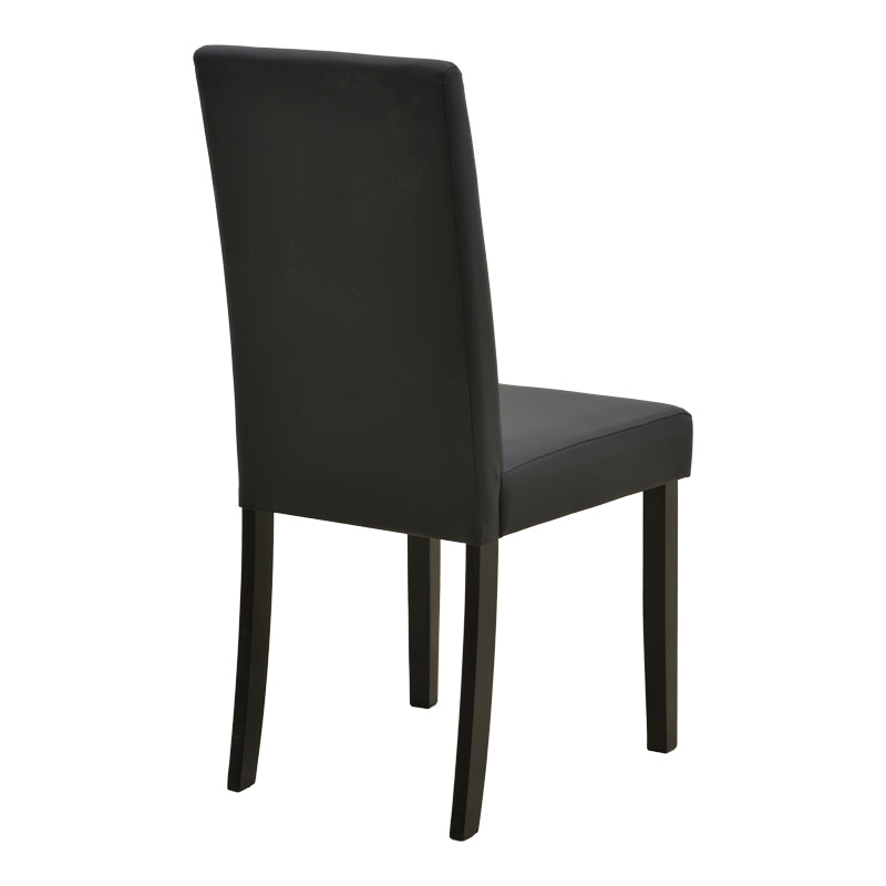 Καρέκλα Zeben pakoworld μαύρο PU με πόδι μαύρο rubberwood 43,5x55,5x93,5εκ