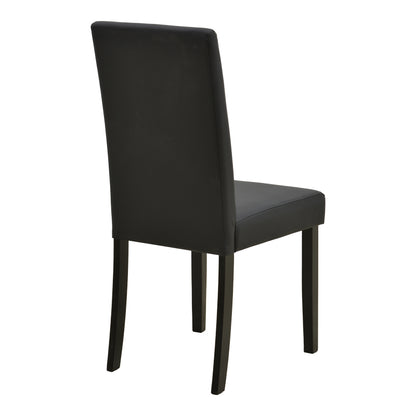 Καρέκλα Zeben pakoworld μαύρο PU με πόδι μαύρο rubberwood 43,5x55,5x93,5εκ