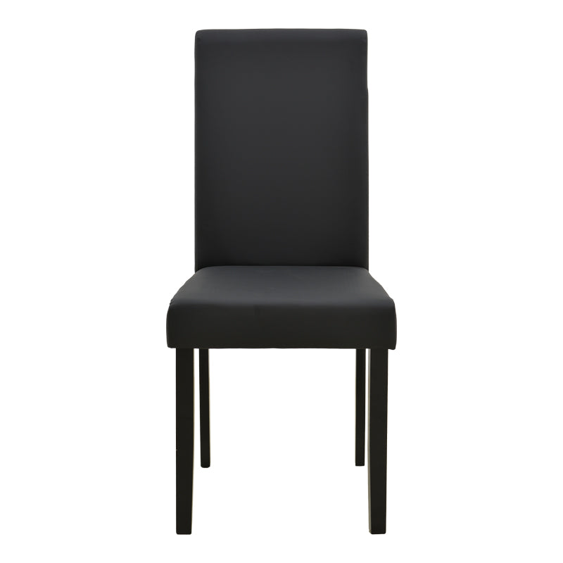Καρέκλα Zeben pakoworld μαύρο PU με πόδι μαύρο rubberwood 43,5x55,5x93,5εκ