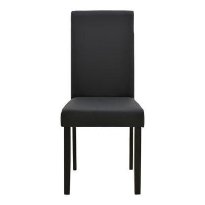 Καρέκλα Zeben pakoworld μαύρο PU με πόδι μαύρο rubberwood 43,5x55,5x93,5εκ