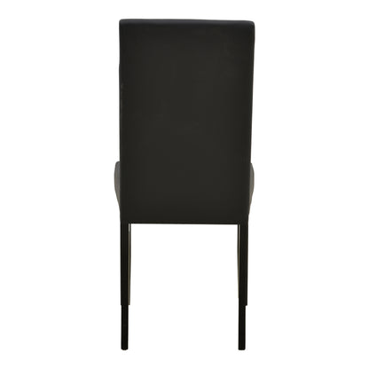 Καρέκλα Zeben pakoworld μαύρο PU με πόδι μαύρο rubberwood 43,5x55,5x93,5εκ