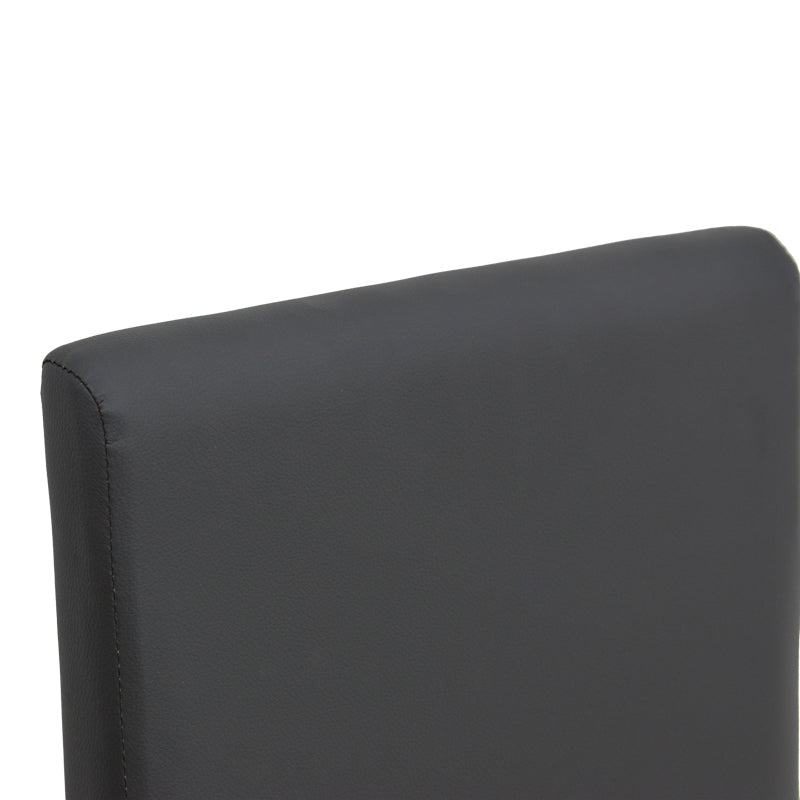 Καρέκλα Zeben pakoworld μαύρο PU με πόδι μαύρο rubberwood 43,5x55,5x93,5εκ