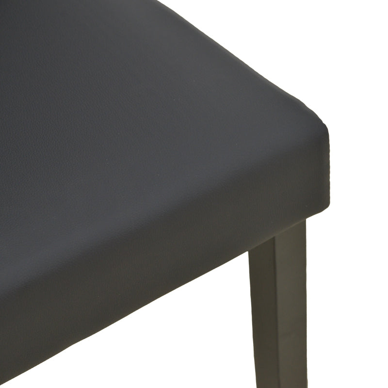 Καρέκλα Zeben pakoworld μαύρο PU με πόδι μαύρο rubberwood 43,5x55,5x93,5εκ