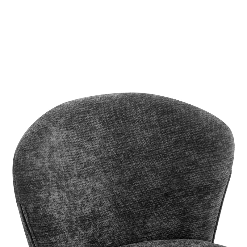 Καρέκλα Mercy pakoworld ανθρακί ύφασμα με μαύρο μεταλλικό πόδι 57x60,5x79εκ