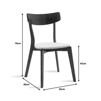 Καρέκλα Toto pakoworld μπεζ ύφασμα-rubberwood καρυδί πόδι