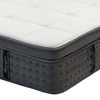 Στρώμα Luxury pakoworld pocket spring+gel memory foam+latex μονής όψης aloe vera 34-36cm 160x200εκ