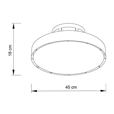 it-Lighting TETON Ανεμιστήρας Οροφής Bladeless Μαύρο 56W LED 5900lm 3CCT App Control (101001010)