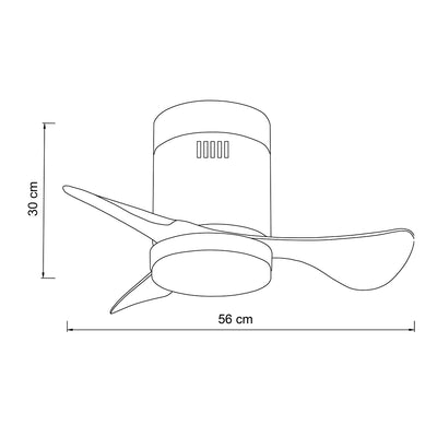 it-Lighting Elsinor Ανεμιστήρας Οροφής με LED 15W, DC Μοτέρ &amp; Smart App - Μαύρο/Ξύλο (102000480)