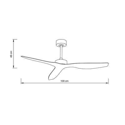 it-Lighting Trent Ανεμιστήρας Οροφής με DC Μοτέρ 40W - Λευκό &amp; Ξύλο (102000615)