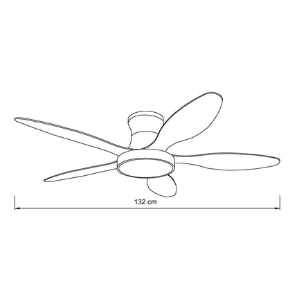 it-Lighting Denali Ανεμιστήρας Οροφής με LED 24W, DC Μοτέρ &amp; Smart App - Γκρι/Ξύλο (102000730)