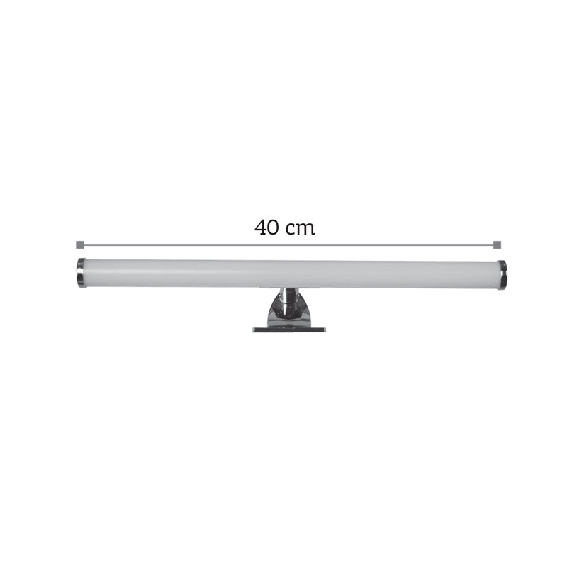 InLight Επιτοίχιο φωτιστικό LED 6W 4000K από πλαστικό σε χρώμιο απόχρωση D:40cm (1045)