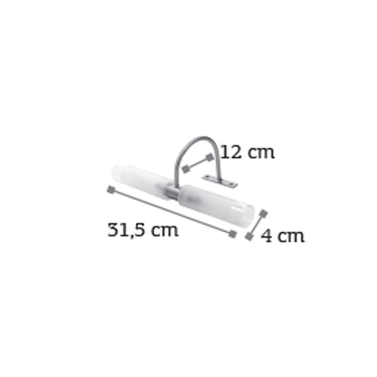 InLight Επιτοίχιο φωτιστικό από οξυντέ μέταλλο και αμμοβολή γυαλί 2XG9 D:31,5cm (1046-Οξυντέ)