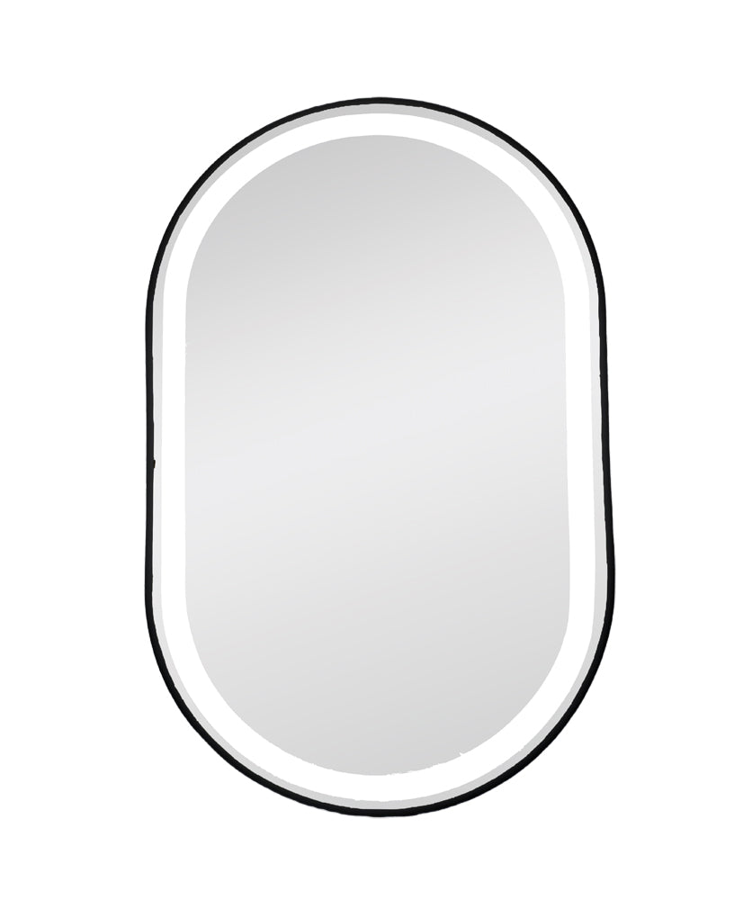 MIC-10 ΚΑΘΡΕΠΤΗΣ ΜΑΥΡΟΣ ΟΒΑΛ LED ΦΩΤΙΣΜΟΣ TOUCH