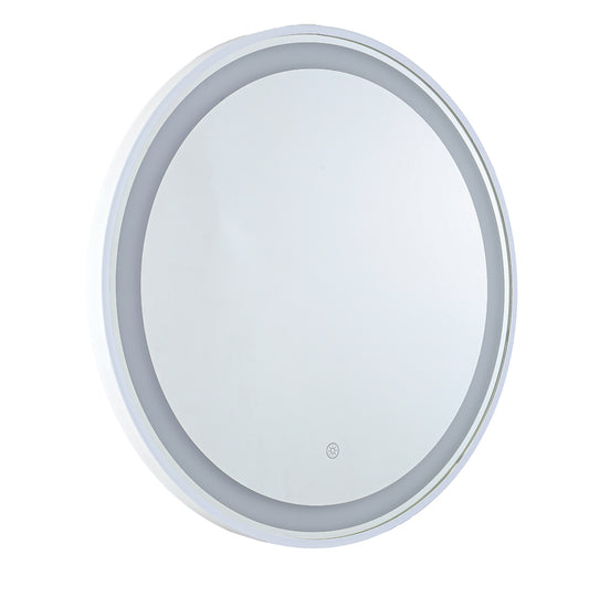 MIC-07 ΚΑΘΡΕΠΤΗΣ WH ΣΤΡΟΓΓΥΛΟΣ ΛΕΥΚΗ ΚΟΡΝΙΖΑ LED ΦΩΤΙΣΜΟ TOUCH