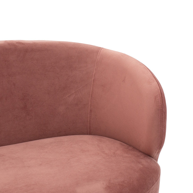 Καναπές 2θέσιος Rony pakoworld βελούδο σάπιο μήλο-χρυσό 132x82x83εκ