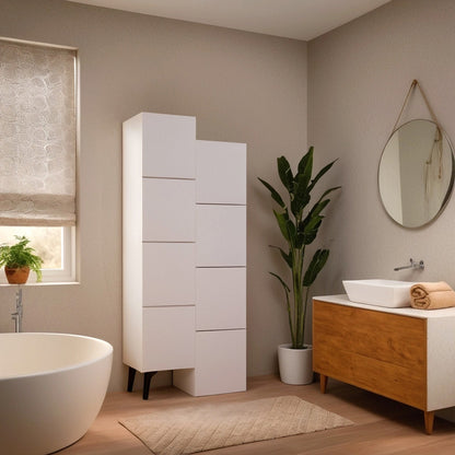 Στήλη Romane pakoworld λευκό 62.2x37.4x155.4εκ