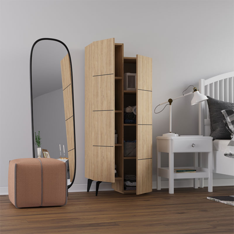 Στήλη Romane pakoworld φυσικό 62.2x37.4x155.4εκ