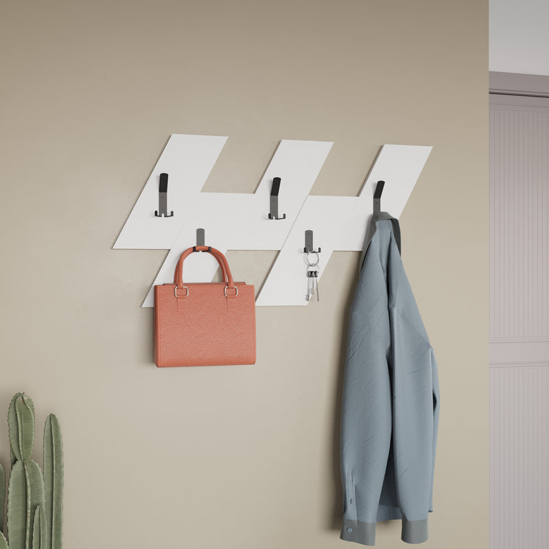 Κρεμάστρα τοίχου Livy pakoworld λευκό μελαμίνης 75.2x1.8x45.3εκ