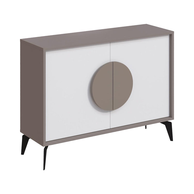 Μπουφές Gora pakoworld σε μόκα - λευκή απόχρωση 110x35.6x82εκ