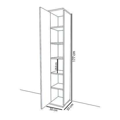 Στήλη Juan pakoworld λευκό 30x35x177εκ
