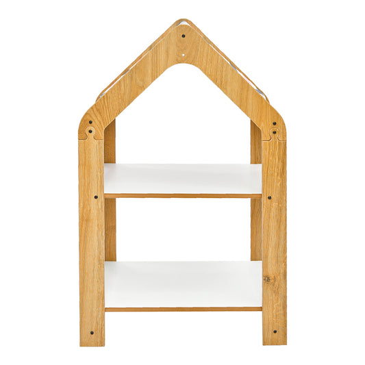 Ραφιέρα τ. Montessori Zoilen pakoworld φυσικό-λευκό-μπλε mdf 50x30x80εκ