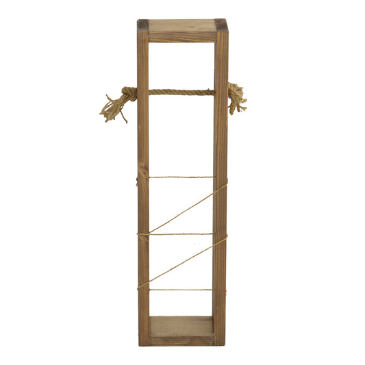 Επιδαπέδια χαρτοθήκη μπάνιου Culo pakoworld σε καρυδί απόχρωση 10x10x60εκ