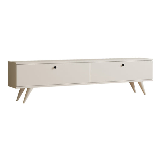 Έπιπλο τηλεόρασης Jate pakoworld σε λευκή απόχρωση 160x25x40εκ