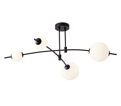 CCC 553-4 ΟΡΟΦΗΣ ΓΡΑΜΜΙΚΟ ΜΑΥΡΟΣ ΣΚΕΛΕΤΟΣ ΜΕ 4 ΦΟΥΣΚΕΣ LED 40W 3000K 2400 LMN