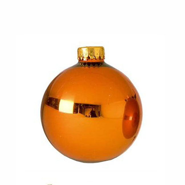 Χριστουγεννιάτικη Μπάλα Γυαλίστερή Χάλκινη 7cm