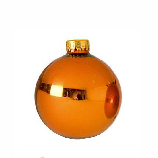 Χριστουγεννιάτικη Μπάλα Γυαλίστερή Χάλκινη 7cm