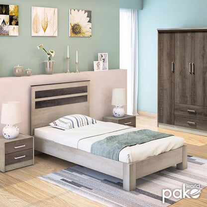 Κρεβάτι OLYMPUS pakoworld σε χρώμα castillo-toro 100x200εκ