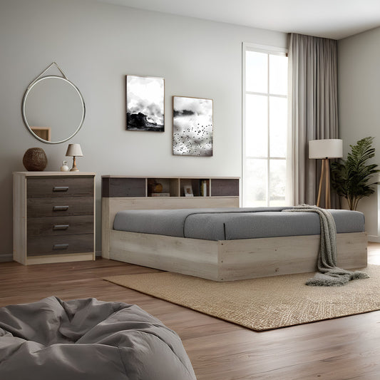 Κρεβάτι OLYMPUS pakoworld χρώμα castillo-toro 160x200εκ