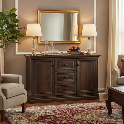 Μπουφές Mozart pakoworld χρώμα καρυδί 121x40x76,5εκ