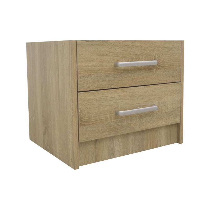 Κομοδίνο OLYMPUS pakoworld με 2 συρτάρια σε sonoma απόχρωση 47.5x40.5x40.5εκ