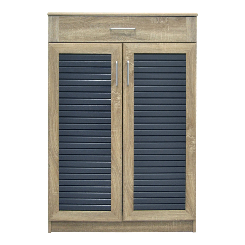 Παπουτσοθήκη-ντουλάπι Sante pakoworld 20 ζεύγων σε sonoma-ανθρακί απόχρωση 80x37x123εκ