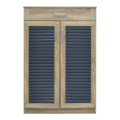 Παπουτσοθήκη-ντουλάπι Sante pakoworld 20 ζεύγων σε sonoma-ανθρακί απόχρωση 80x37x123εκ