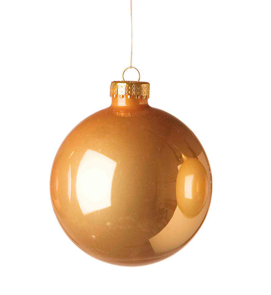 Χριστουγεννιάτικη Μπάλα Γαλακτερό Χάλκινο 7cm