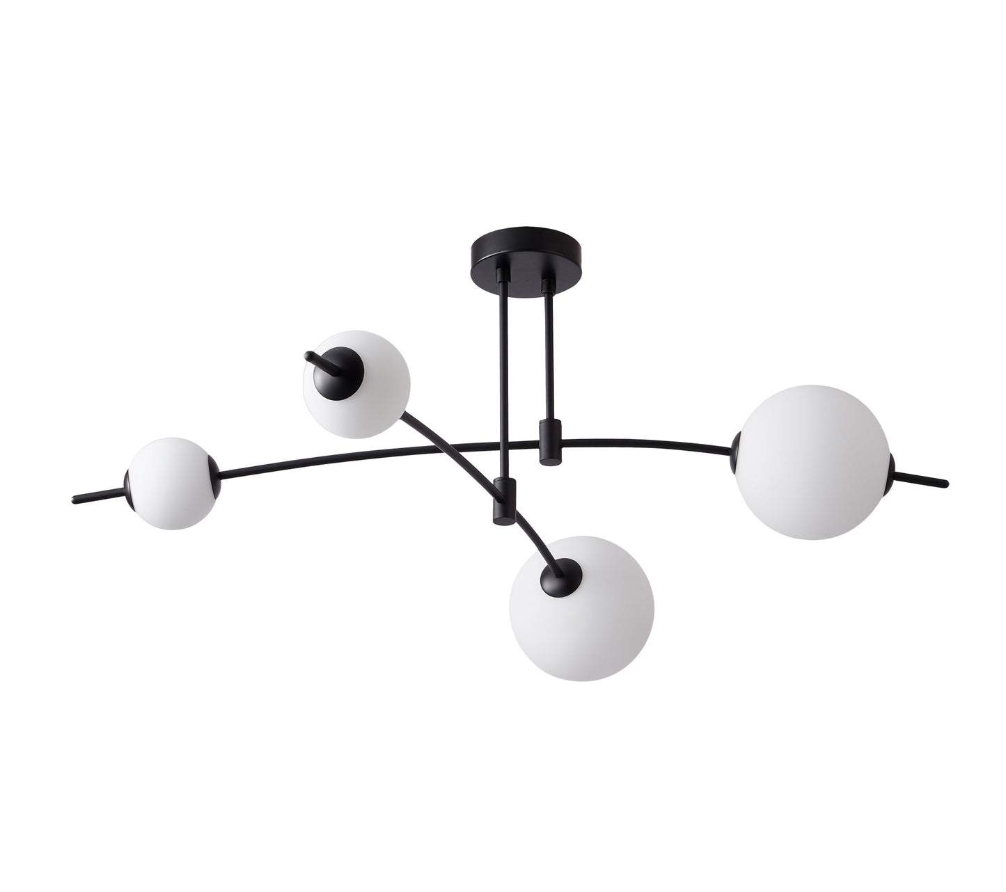 CCC 553-4 ΟΡΟΦΗΣ ΓΡΑΜΜΙΚΟ ΜΑΥΡΟΣ ΣΚΕΛΕΤΟΣ ΜΕ 4 ΦΟΥΣΚΕΣ LED 40W 3000K 2400 LMN